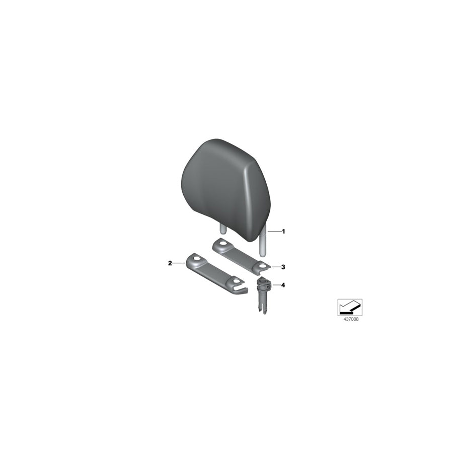 Genuine BMW 52207411780 F23 Headrest Leather KORALLROT (Inc. M240iX, M240i & M235iX) | ML Performance US Car Parts
