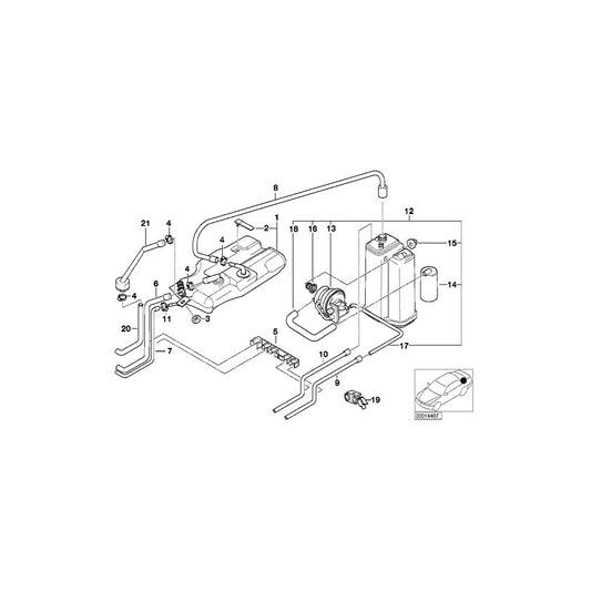 Genuine BMW 16131183597 E39 E38 Pressure Hose Assy (Inc. 740iL, 740iLP & 740i) | ML Performance US Car Parts