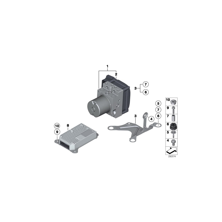 Genuine BMW 34526850107 F04 Repair Kit, Control Unit Dsc (Inc. Hybrid 7 & Hybrid 7L) | ML Performance US Car Parts