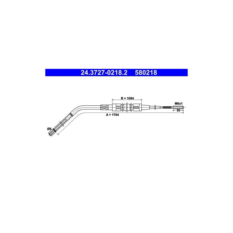 ATE 24.3727-0218.2 Hand Brake Cable for BMW 3 Series