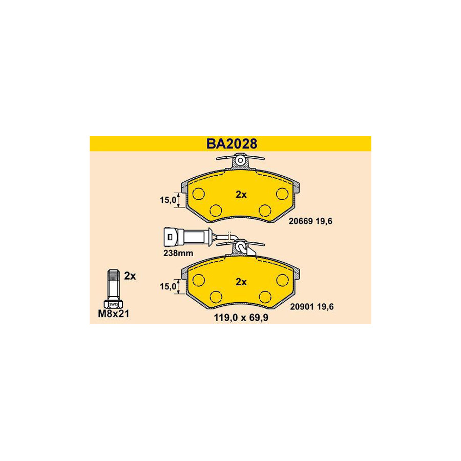 Barum Ba2028 Brake Pad Set