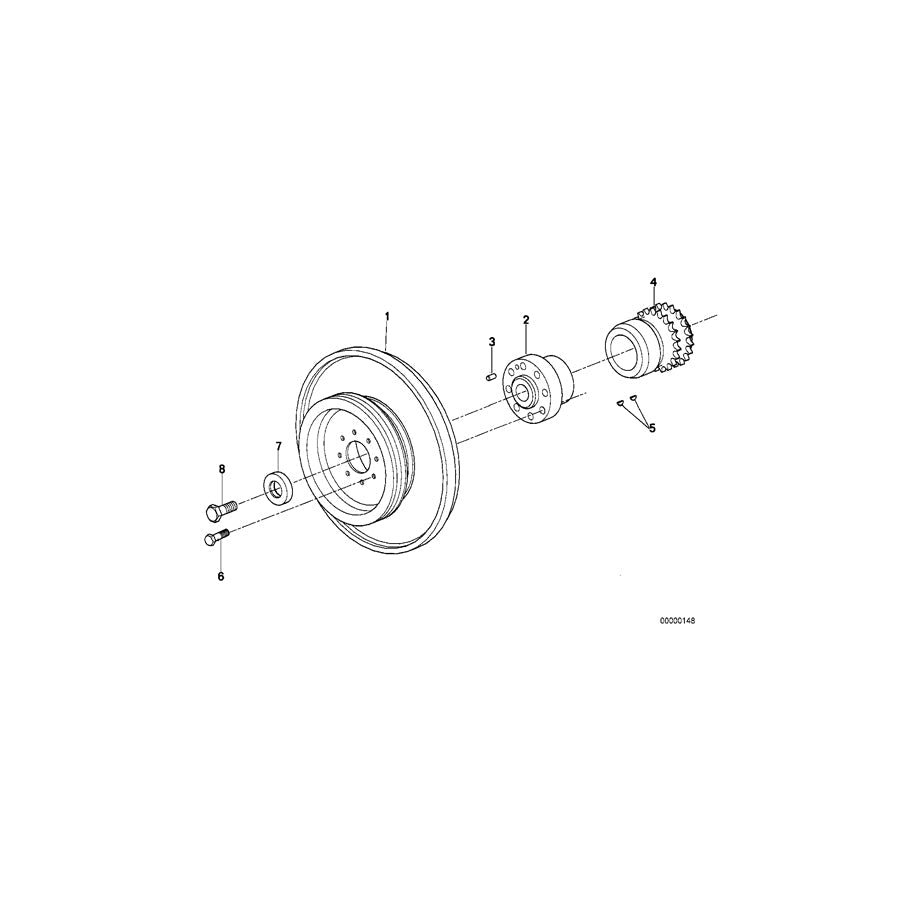 Genuine BMW 11231710301 E32 E31 Hub (Inc. 850CSi, 750iL & 850Ci) | ML Performance US Car Parts