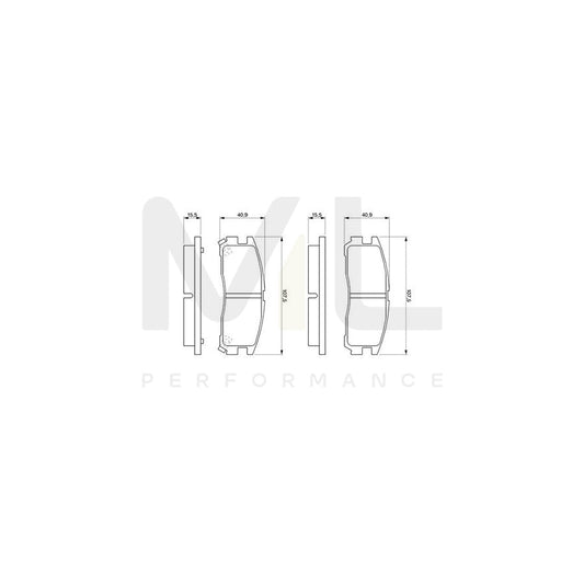 Bosch 0986461145 Brake Pad Set With Acoustic Wear Warning BP594 | ML Performance Car Parts