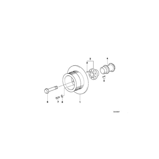 Genuine BMW 11237513336 E53 Vibration Damper (Inc. X5 4.6is) | ML Performance UK Car Parts