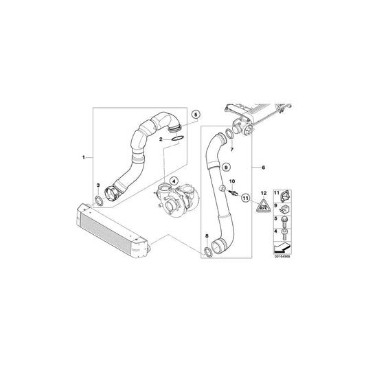 Genuine BMW 11613405536 E83 Charge Air Line (Inc. X3 3.0d) | ML Performance UK Car Parts