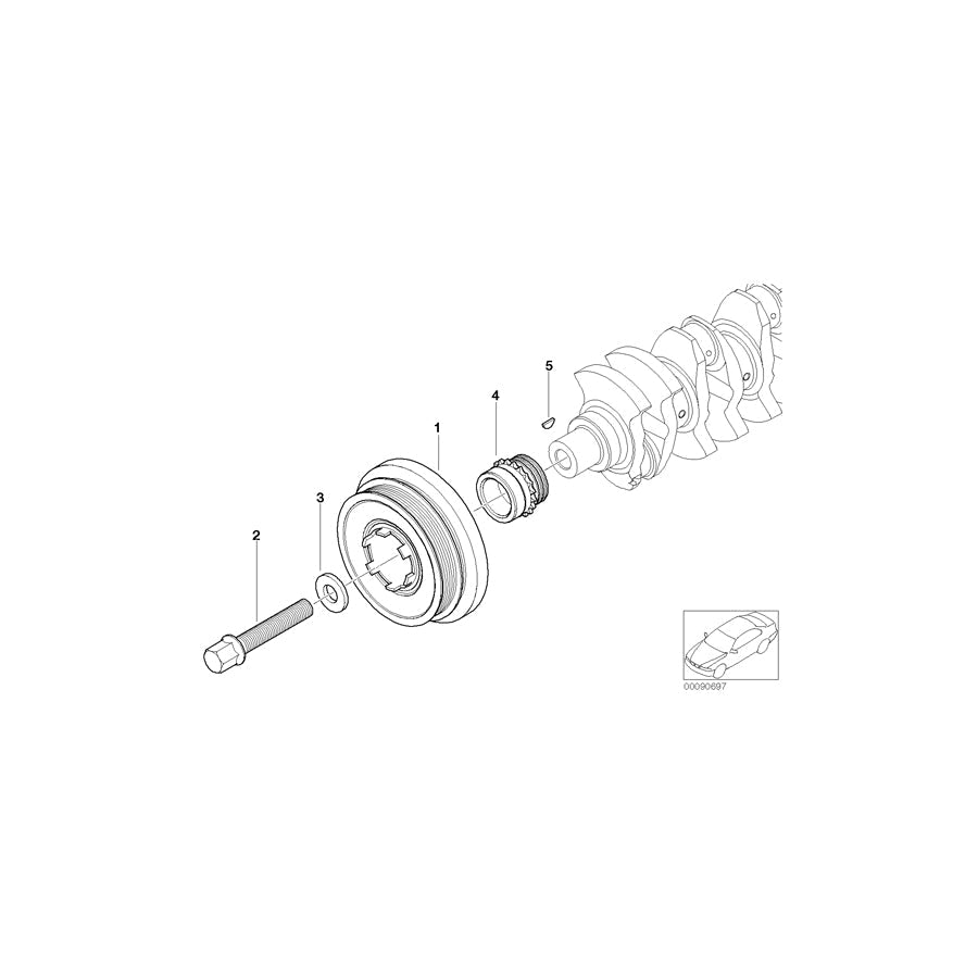 Genuine BMW 11237787326 E87 E90 E91 Washer (Inc. 120d, X3 2.0d & 318td) | ML Performance US Car Parts