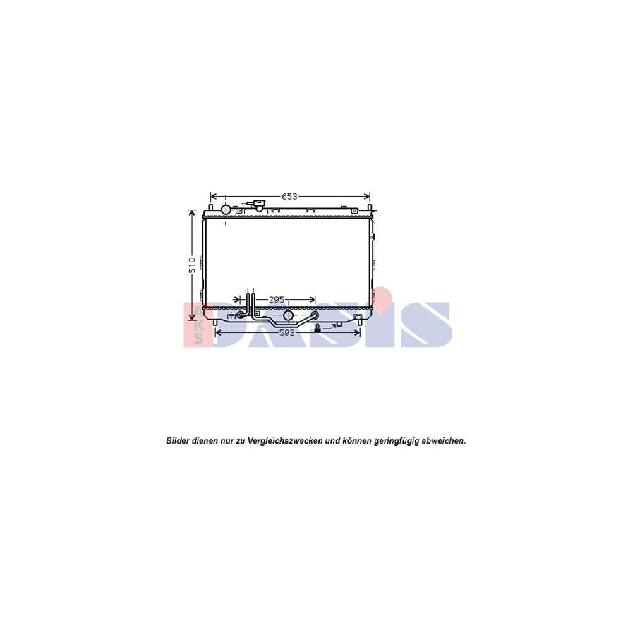 AKS Dasis 510093N Engine Radiator for KIA Carens II (Fj)