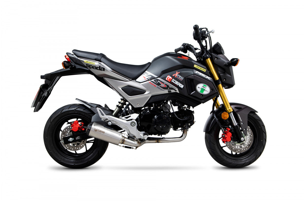 Scorpion PHA192SYSSEO Honda MSX 125 Red Power Full System - Brushed Stainless Steel Sleeve | ML Performance US US