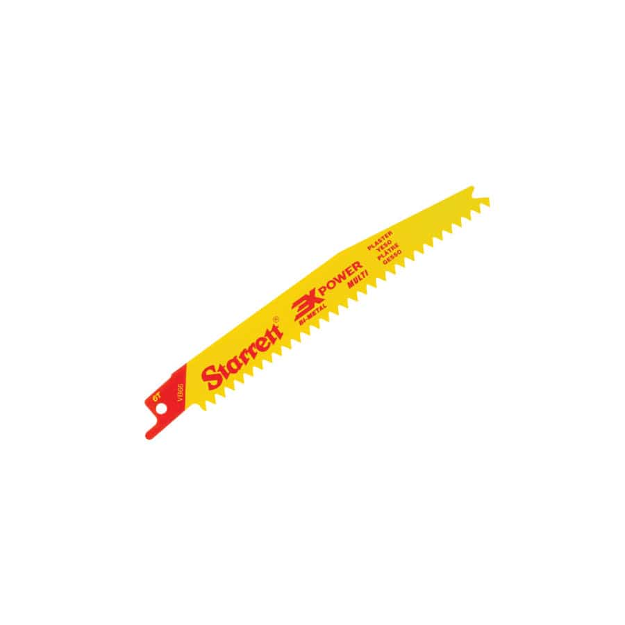 Starrett STRVB665 VB66-5 Bi-Metal Reciprocating Blade, Plasterboard 152mm 6V TPI (Pack 5)