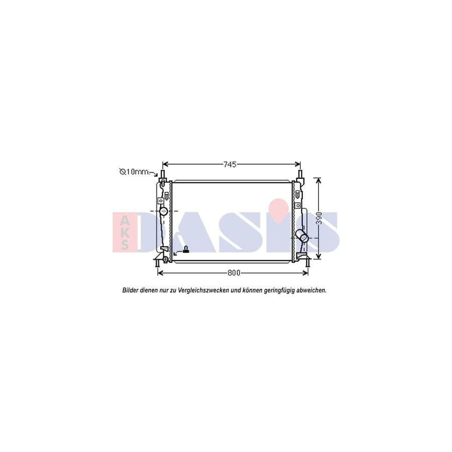 AKS Dasis 160780N Engine Radiator for Peugeot 504