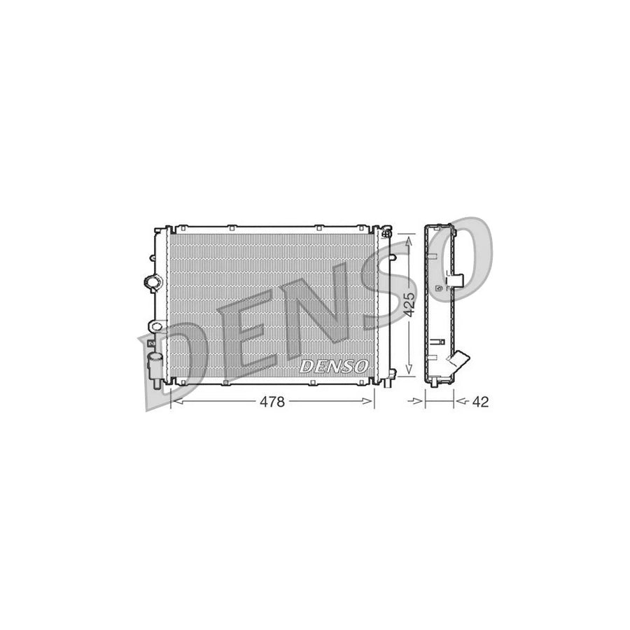 DENSO DRM23031 Engine Radiator for Renault Kangoo