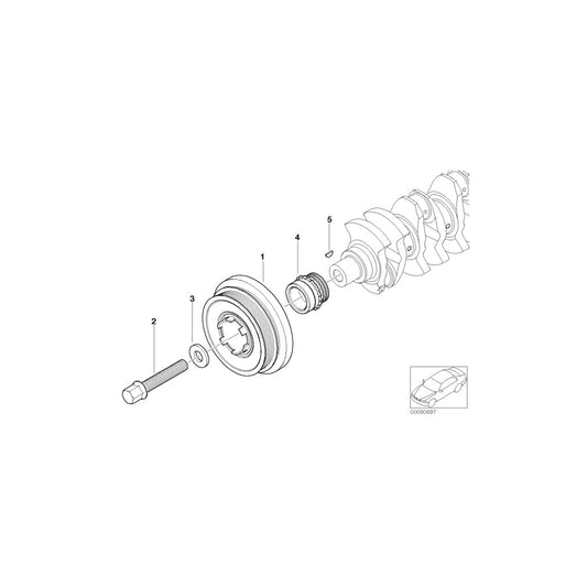 Genuine BMW 11237805696 E60 E61 E91 Vibration Damper (Inc. 120d, X3 2.0d & 318td) | ML Performance US Car Parts