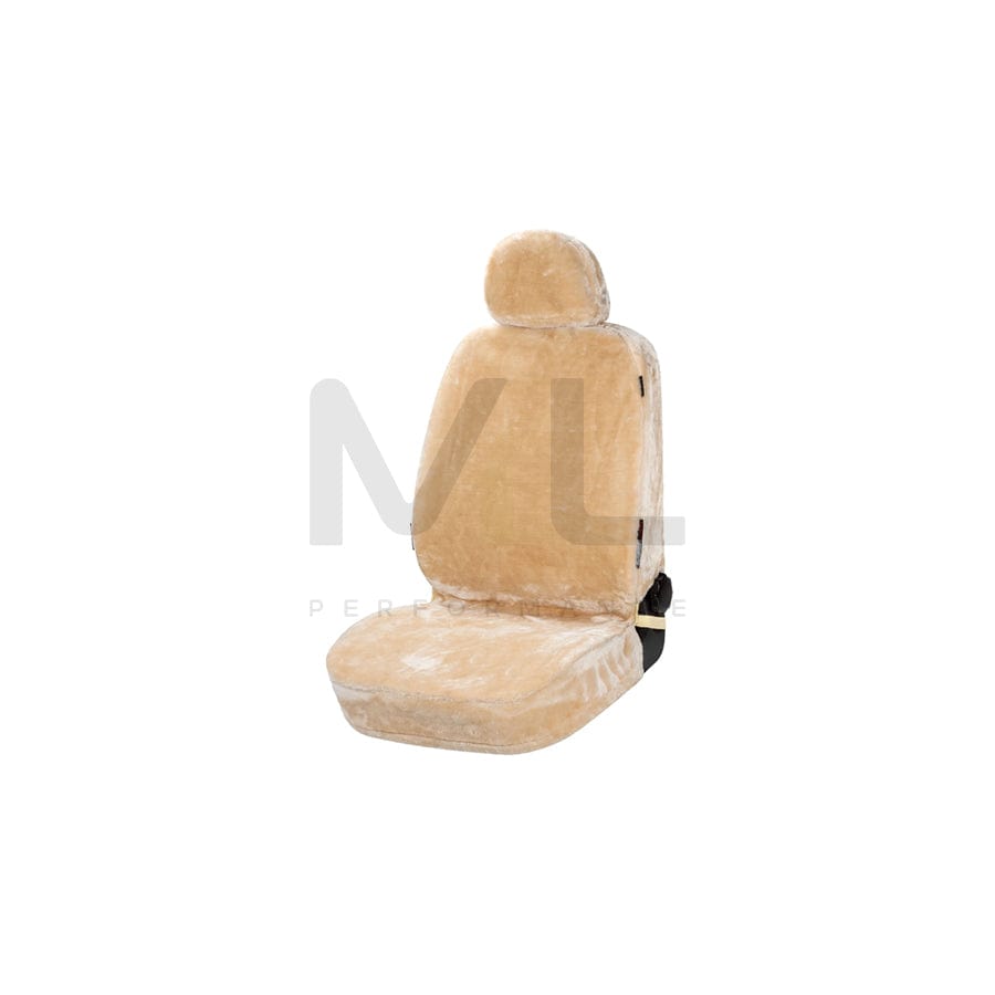 WALSER 20094 Car seat cover Beige, Polyester, Front