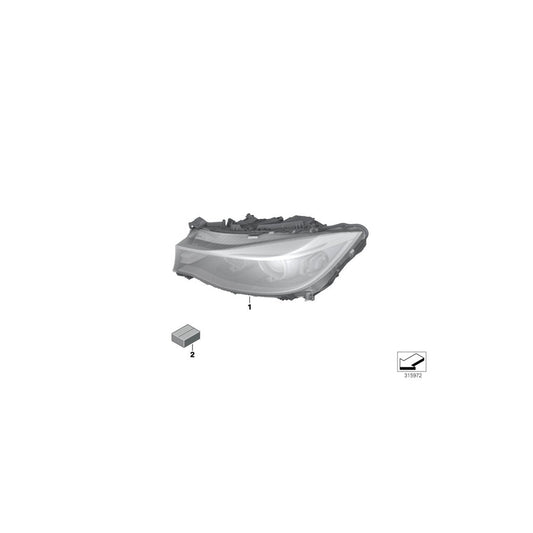 Genuine BMW 63117355564 F34 Bi-Xenon Headlight Akl, Right (Inc. 328iX, 328i & 335iX) | ML Performance US Car Parts