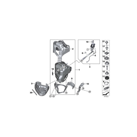 Genuine BMW 16197320526 F15 F16 Metal Bracket (Inc. X5) | ML Performance US Car Parts