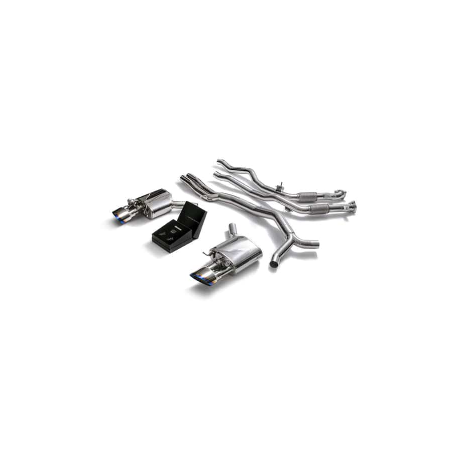 Armytrix AU94R-DS45B Valvetronic Exhaust System Audi RS4 B9 | RS5 B9 2.9 V6 Turbo 2017-2023 with Dual Blue Coated Oval