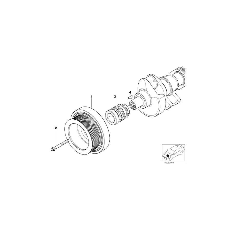 Genuine BMW 11237792842 E65 Vibration Damper (Inc. 745d) | ML Performance US Car Parts