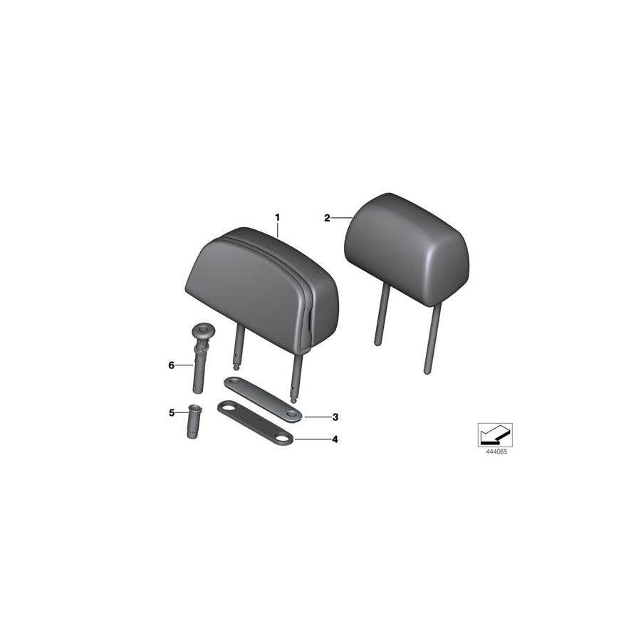 Genuine BMW 52207401846 F07 Guide, Headrest SCHWARZ (Inc. 535i, 530d & 550iX) | ML Performance US Car Parts