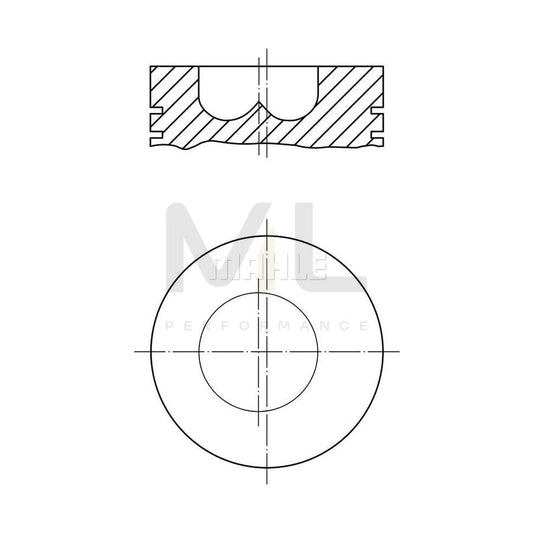 MAHLE ORIGINAL 083 04 01 Piston 80,25 mm, with piston rings, without cooling duct | ML Performance Car Parts