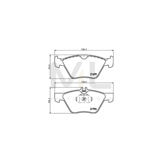 Hella 8DB 355 007-861 Brake Pad Set Prepared For Wear Indicator
