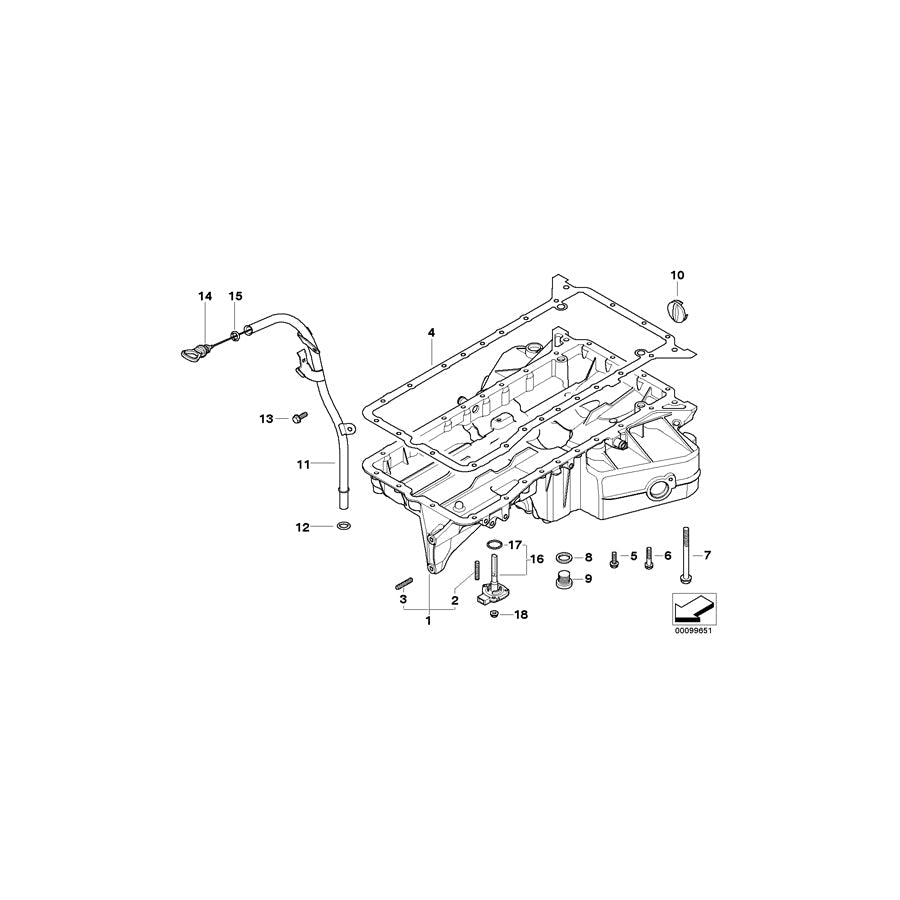 Genuine BMW 11437789841 E65 Dipstick (Inc. 740d) | ML Performance US Car Parts
