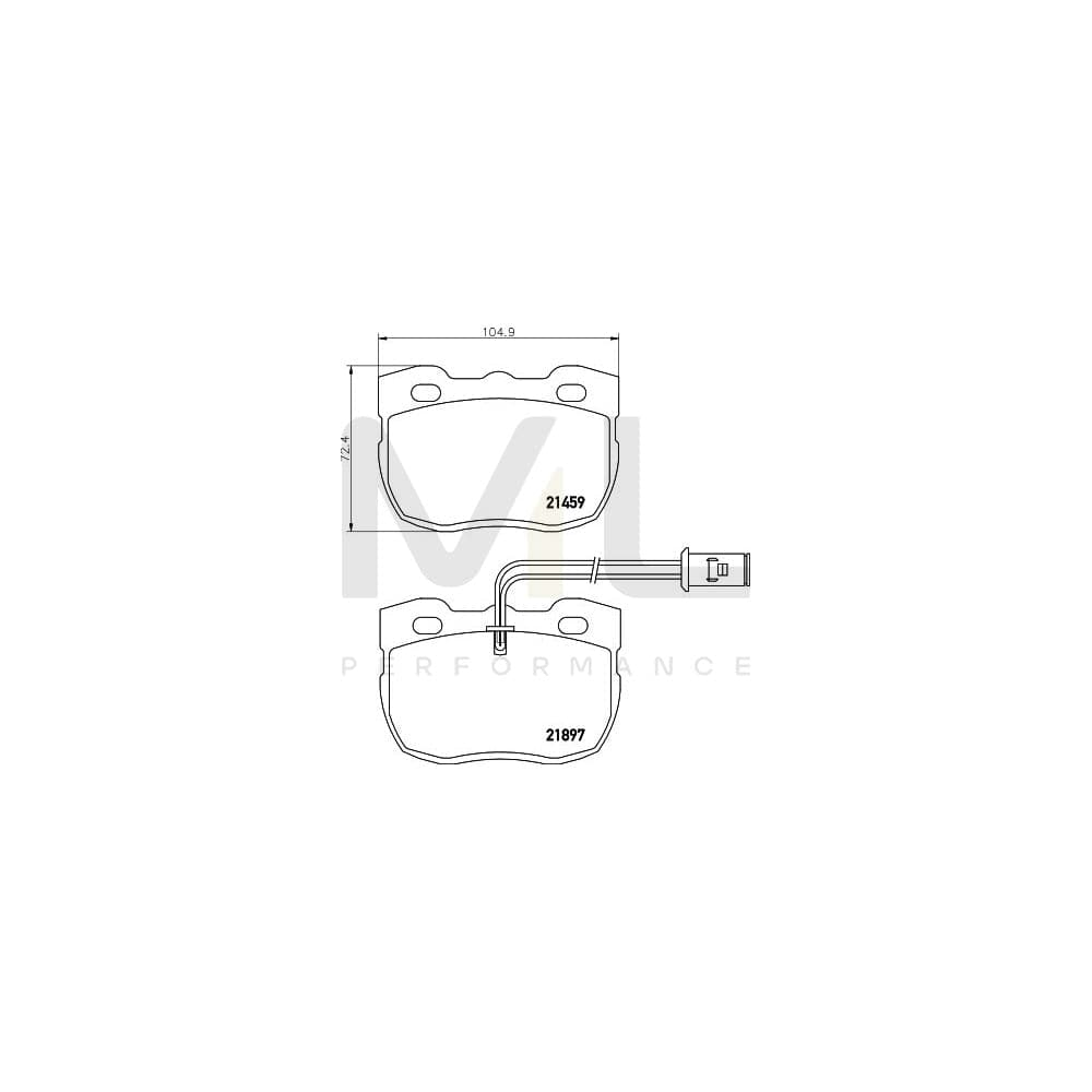 Hella 8DB 355 005-841 Brake Pad Set With Integrated Wear Warning Contact