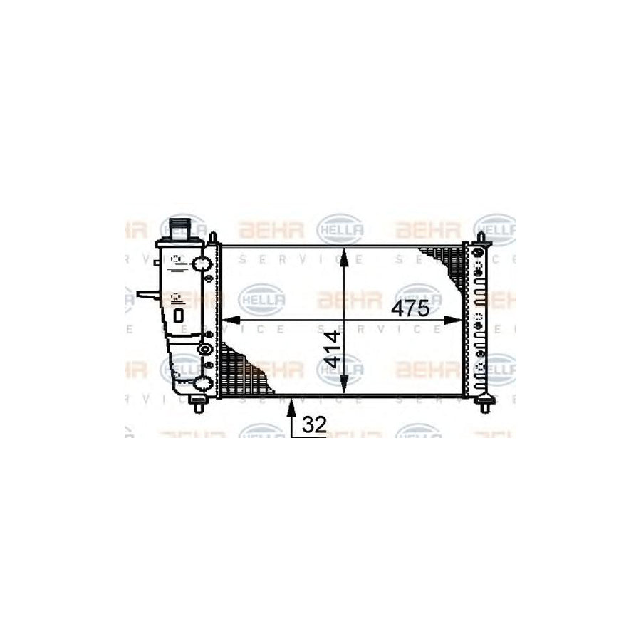 Hella 8MK 376 720-331 Engine Radiator