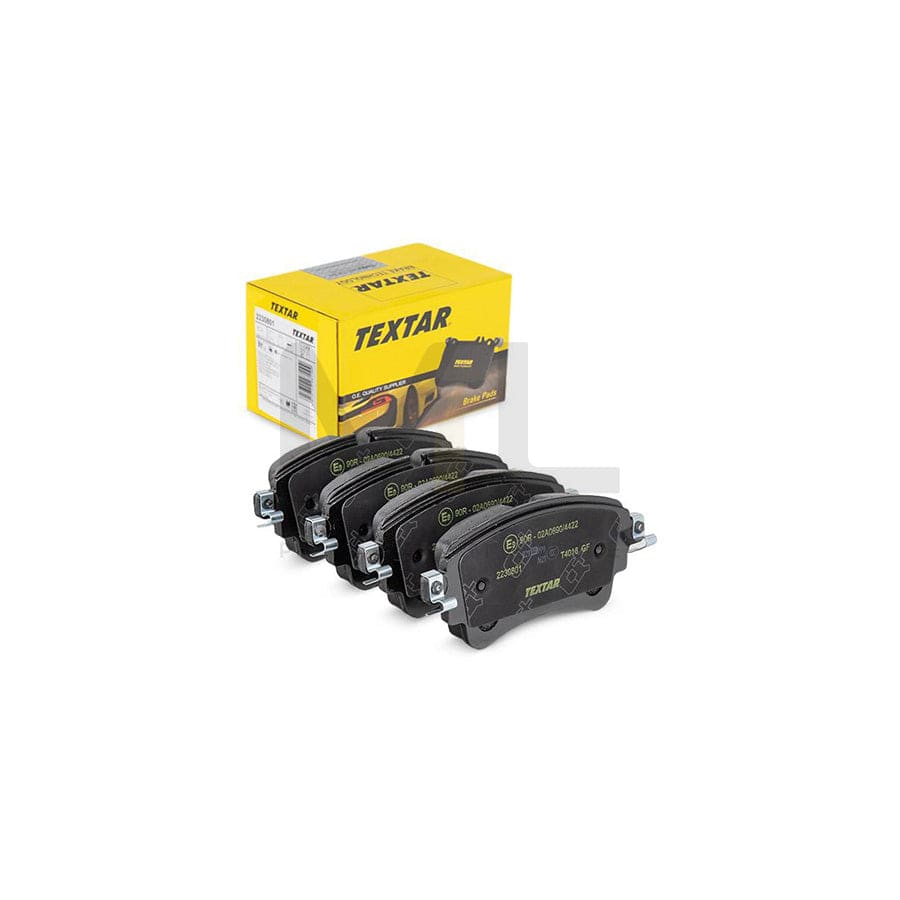 TEXTAR 2230801 Brake pad set prepared for wear indicator, with brake caliper screws | ML Performance Car Parts
