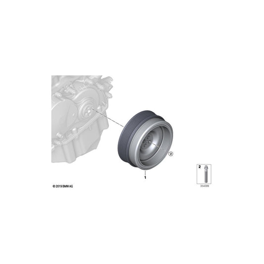 Genuine BMW 11238624802 F45 Vibration Damper (Inc. 225xe & Cooper SE ALL4) | ML Performance US Car Parts