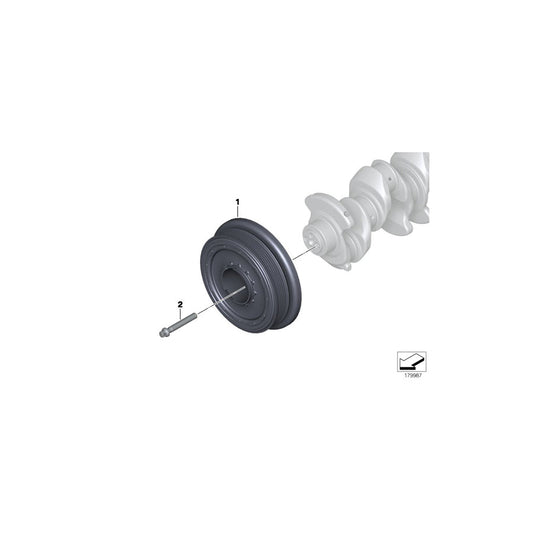 Genuine BMW 11238584913 F46 F55 Vibration Damper (Inc. 214d, One D & 114d) | ML Performance US Car Parts