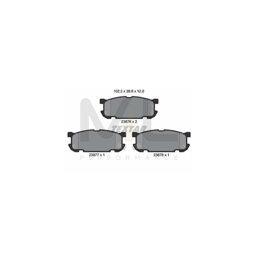 TEXTAR 2387601 Brake pad set for MAZDA MX-5 II (NB) with acoustic wear warning | ML Performance Car Parts