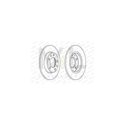FERODO PREMIER DDF2406C Brake Disc for PEUGEOT 308 Solid, Coated, without accessories | ML Performance Car Parts