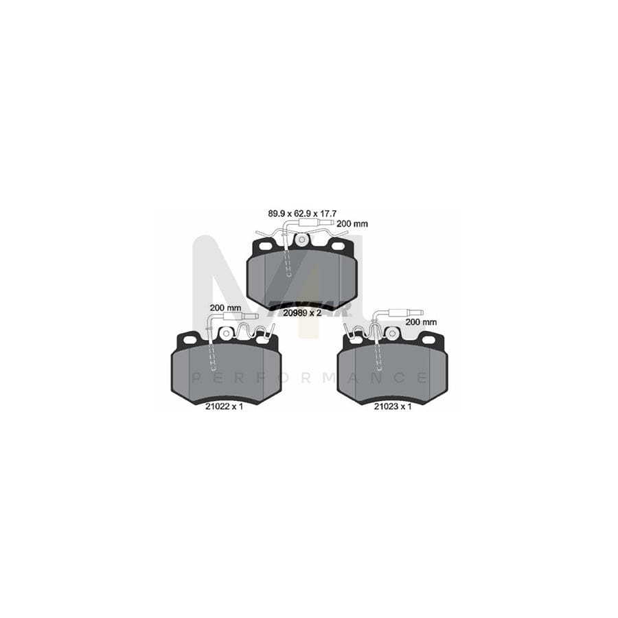 TEXTAR 2098901 Brake pad set with integrated wear warning contact | ML Performance Car Parts