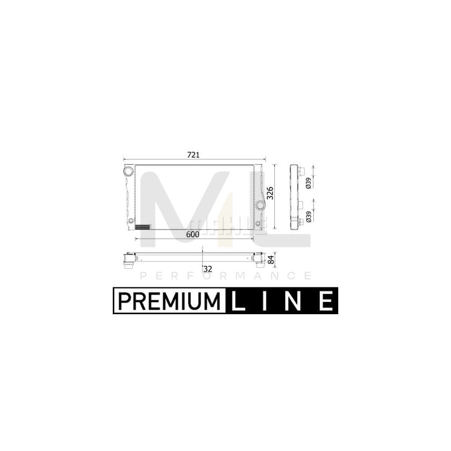 MAHLE ORIGINAL CR 956 000P Engine radiator for BMW 5 Series Brazed cooling fins | ML Performance Car Parts