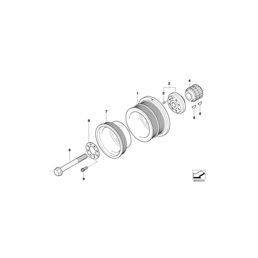 Genuine BMW 11237966208 E65 Vibration Damper (Inc. ALPINA B7) | ML Performance US Car Parts