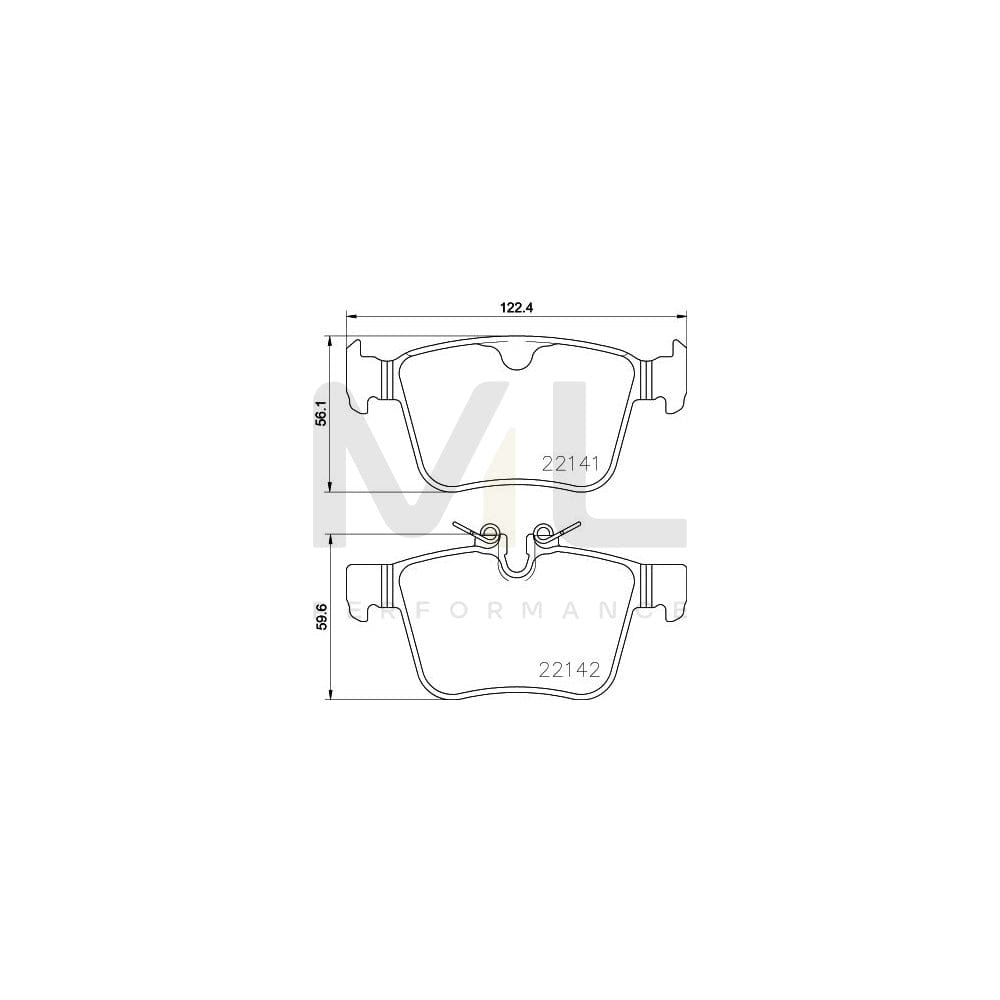 Hella 8DB 355 023-361 Brake Pad Set Prepared For Wear Indicator