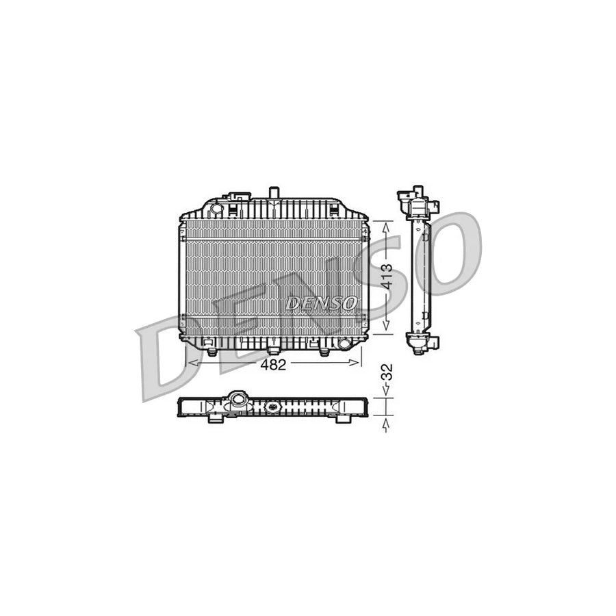 DENSO DRM17010 Engine Radiator Suitable for Mercedes-Benz 100