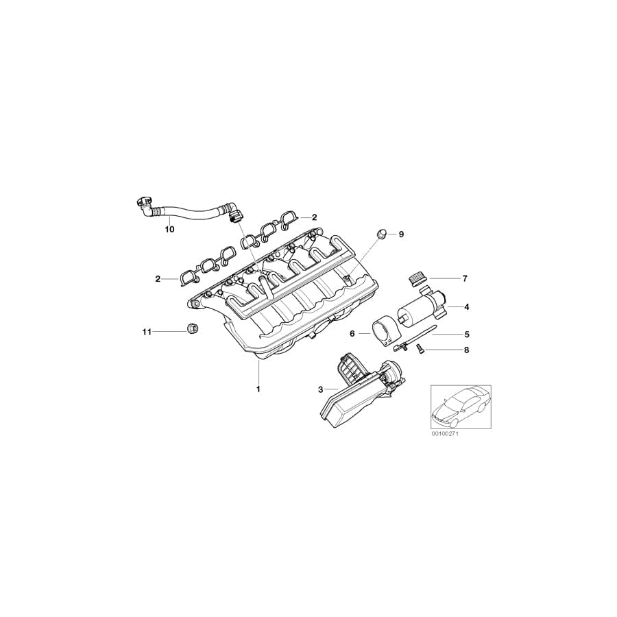Genuine BMW 11617518034 E46 Intake Manifold (Inc. 325Ci & 325i) | ML Performance UK Car Parts