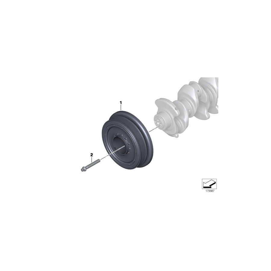 Genuine BMW 11239888682 F48 F40 Vibration Damper (Inc. X1 16d, X2 16d & Cooper D) | ML Performance US Car Parts