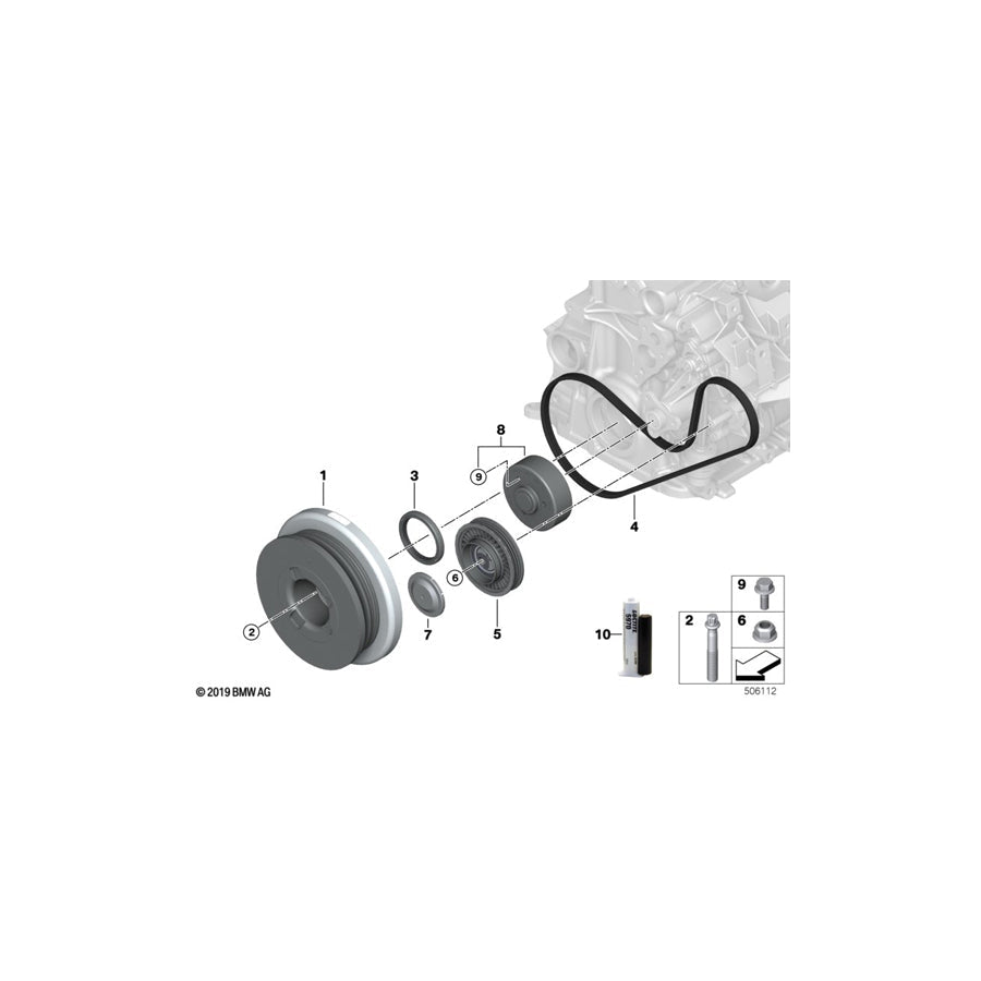 Genuine BMW 11239455972 G12 G05 G11 Vibration Damper (Inc. 745LeX, 745eX & 745Le) | ML Performance US Car Parts