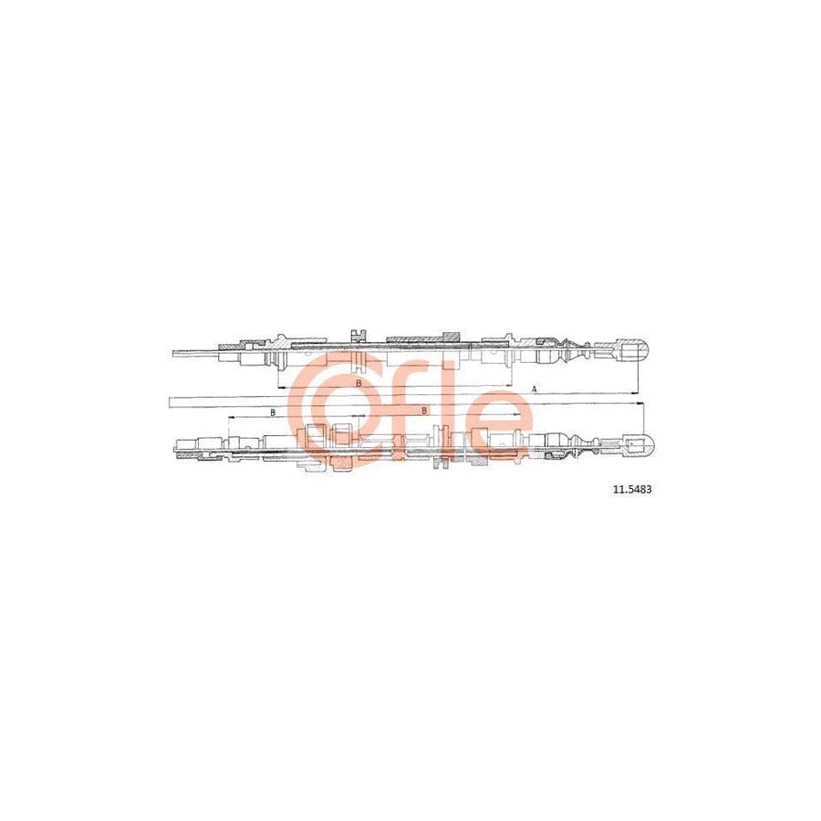 Cofle 11.5483 Hand Brake Cable for Ford Sierra