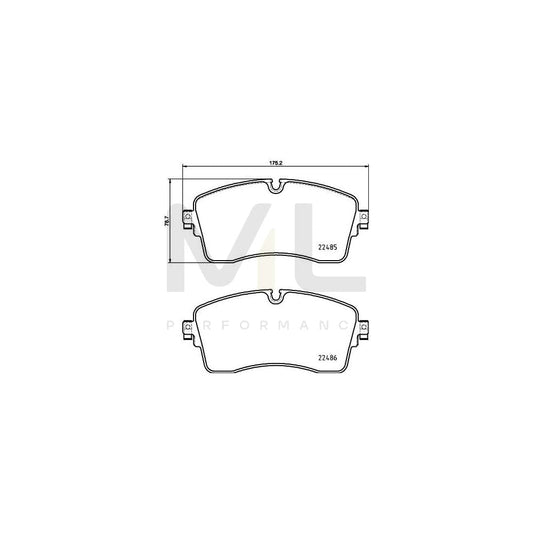 Hella 8DB 355 039-321 Brake Pad Set Prepared For Wear Indicator, With Brake Caliper Screws