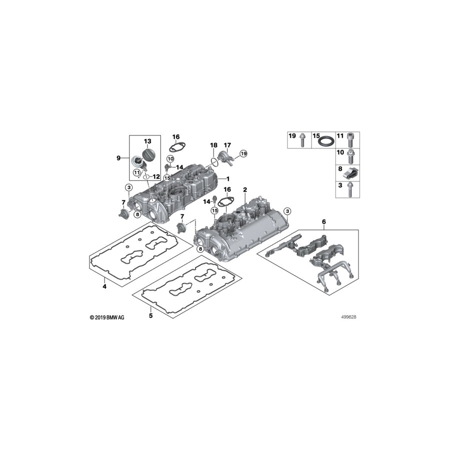 Genuine BMW 11128053530 F91 F90 F93 Cylinder Head Cover Zyl. 1-4 (Inc. M5 & M8) | ML Performance US Car Parts