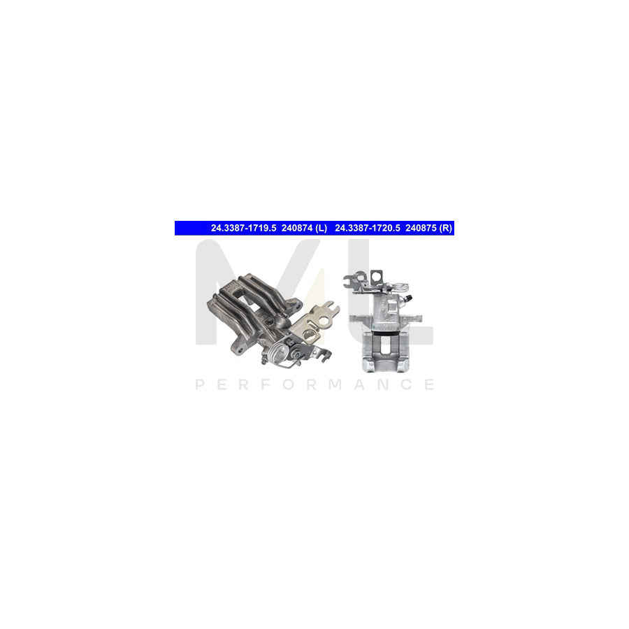 ATE 24.3387-1720.5 Brake Caliper for VW CADDY without holder