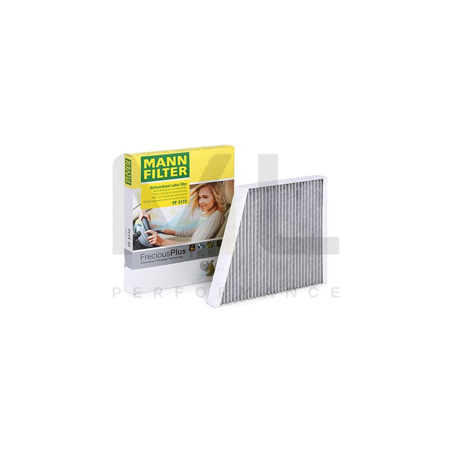 MANN-FILTER FP 3172 Pollen filter Activated Carbon Filter, Activated Carbon Filter with polyphenol, Particulate filter (PM 2.5), with antibacterial action, with fungicidal effect, FreciousPlus