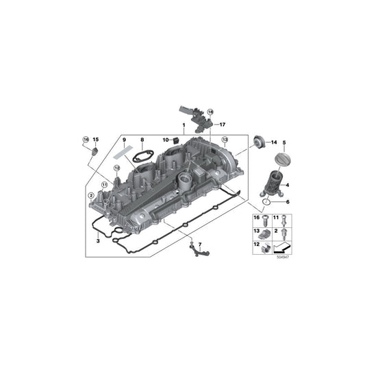 Genuine BMW 11128064479 Cylinder Head Cover (Inc. X3 M & X4 M) | ML Performance US Car Parts