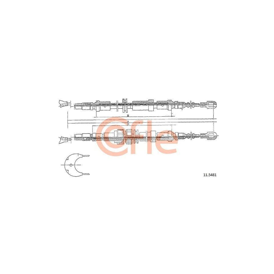 Cofle 11.5481 Hand Brake Cable for Ford Sierra