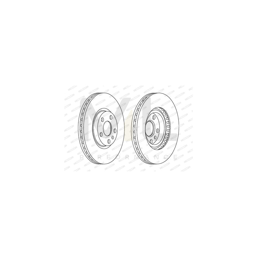 FERODO PREMIER Coat+ disc DDF760C Brake Disc Vented, Coated, without bolts/screws | ML Performance Car Parts