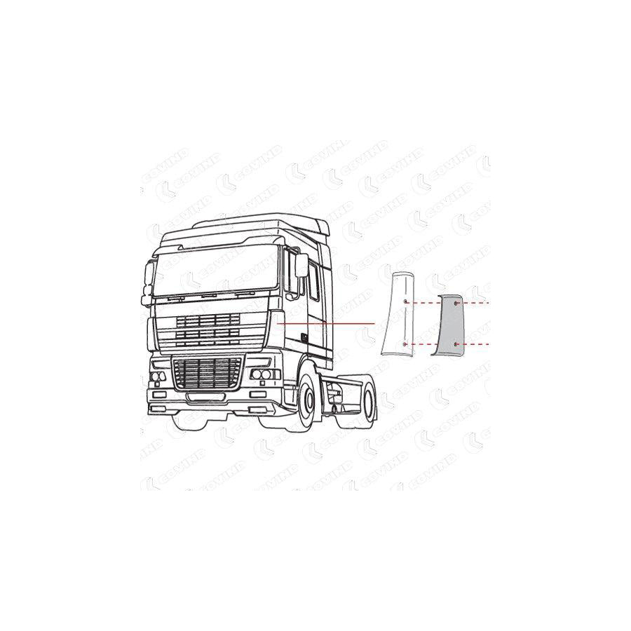 Covind Xf2/165 Air Deflector, Driver Cab