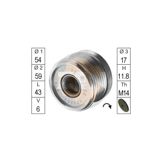 Era ZN5501 Alternator Freewheel Clutch